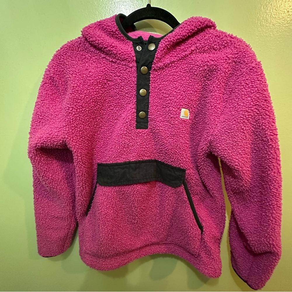 Carhartt Pink and Black Kids Fleece Hoodie